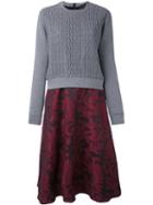 Christian Pellizzari Cable Knit Lace Dress