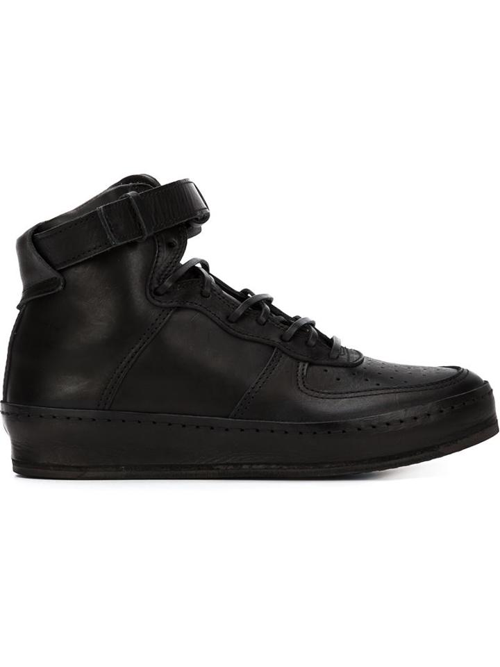 Hender Scheme Buckled Strap Hi-top Sneakers, Men's, Size: 4, Black, Leather