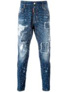Dsquared2 'classic Kenny Twist' Studded Jeans, Men's, Size: 48, Blue, Cotton