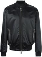 Dsquared2 'tokyo Metro Flower' Bomber Jacket, Men's, Size: 46, Black, Neoprene