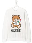 Moschino Kids Logo Print Sweatshirt - White