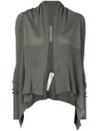 Rick Owens - Short Wrap Cardigan - Women - Virgin Wool - M, Grey, Virgin Wool