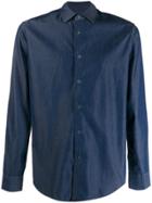 Corneliani Melange Long-sleeve Shirt - Blue