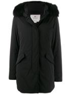Woolrich Fur Trim Parka Coat - Black