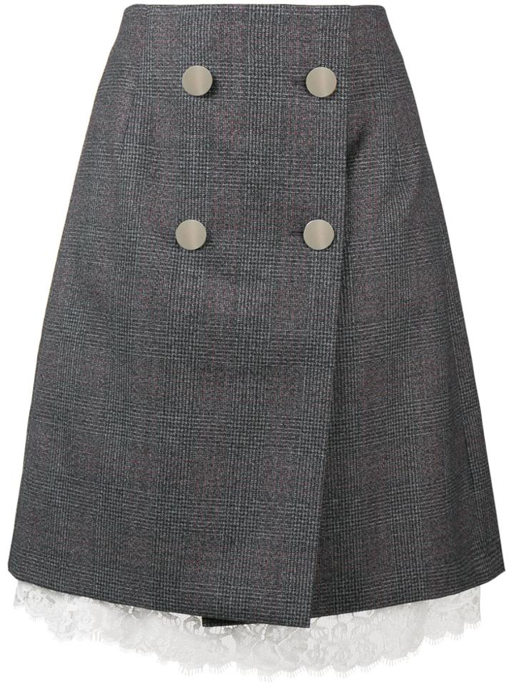 Calvin Klein 205w39nyc Front Button Wrap Skirt - Grey