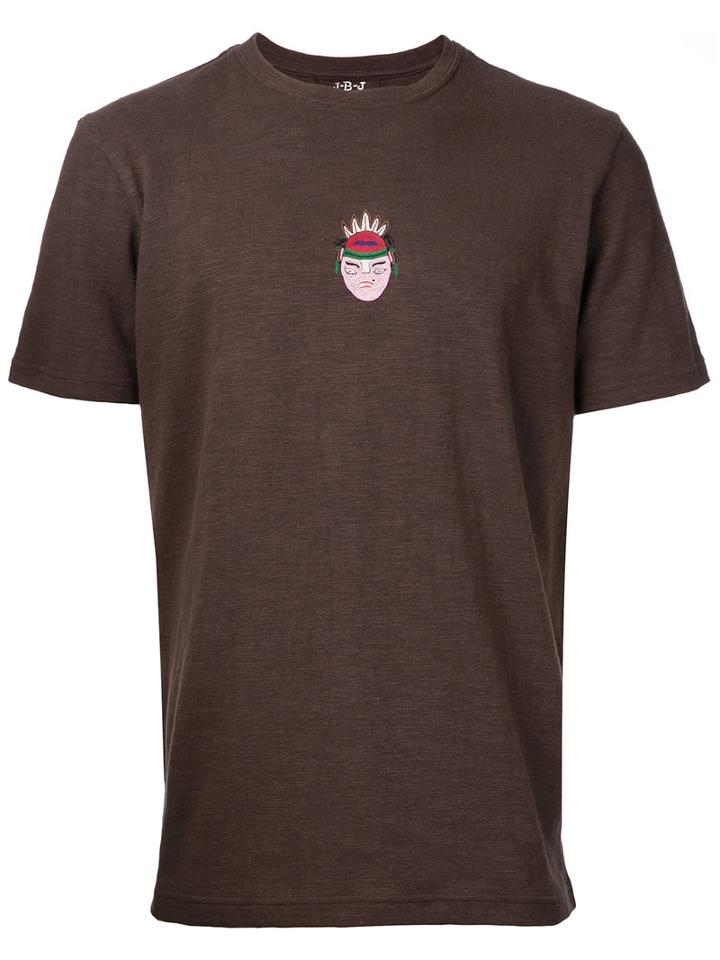 Jupe By Jackie Embroidered Figure T-shirt, Men's, Size: Small, Brown, Cotton/spandex/elastane