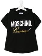 Moschino Kids Teen Couture Embroidered Hoodie - Black