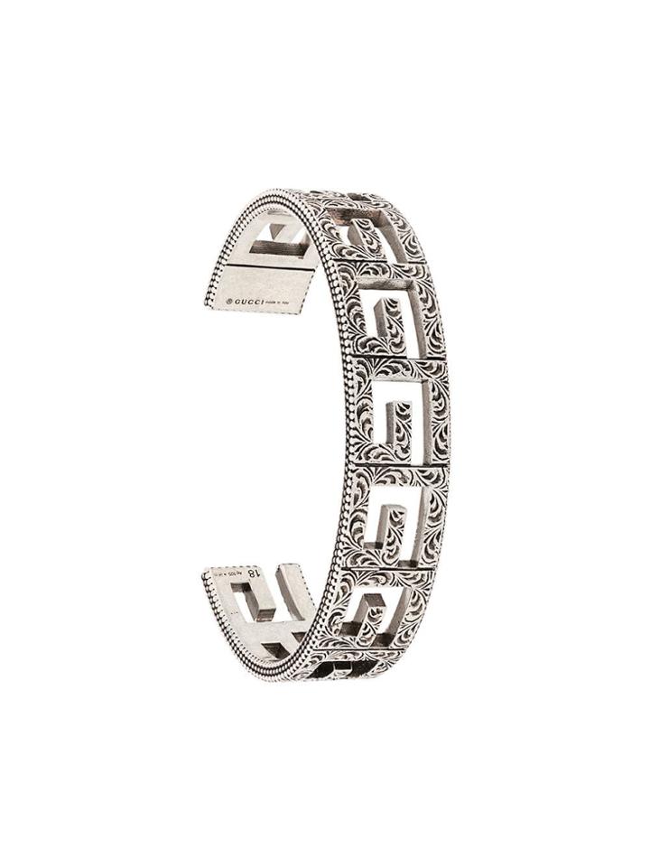 Gucci Square G Motif Bangle - Silver