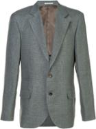 Brunello Cucinelli Single Breasted Blazer, Men's, Size: 58, Grey, Silk/linen/flax/wool