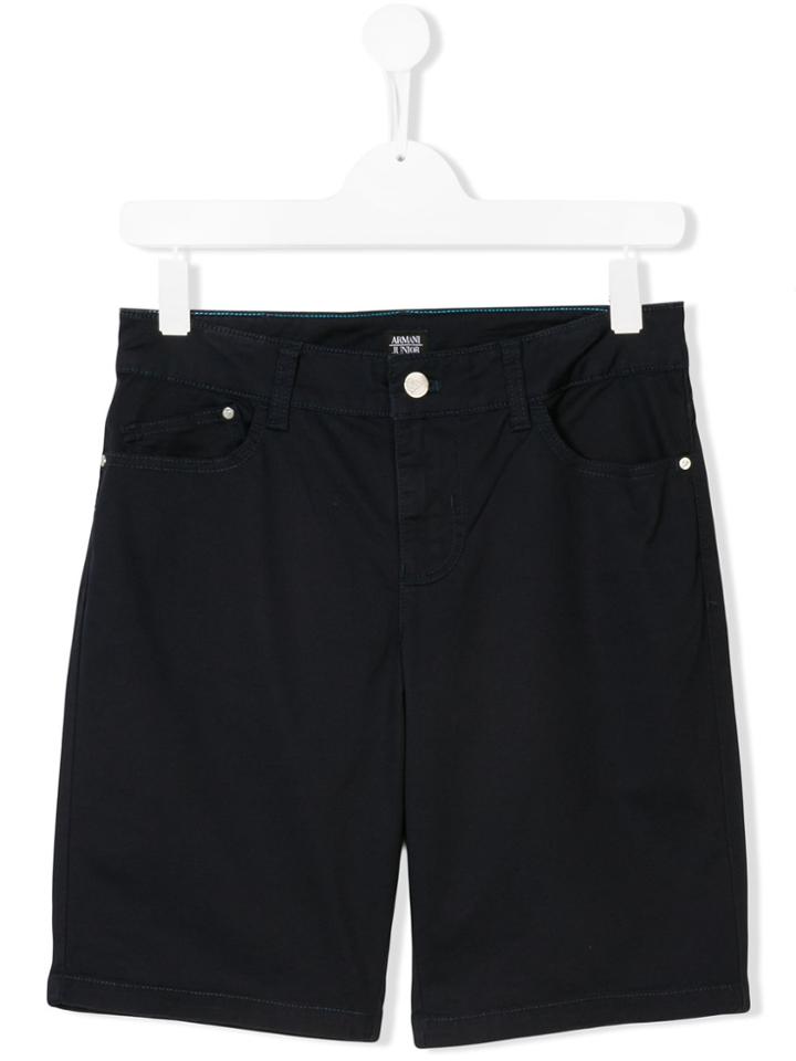 Armani Junior Denim Shorts - Blue