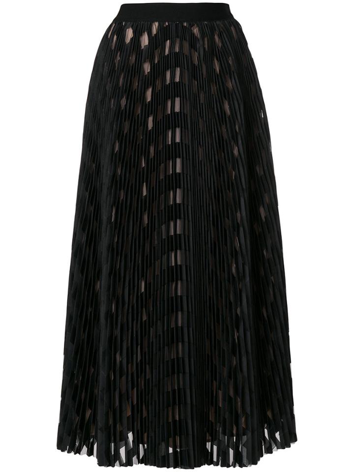 Vivetta Pleated Midi Skirt - Black