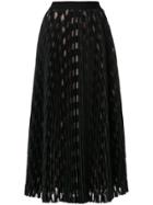Vivetta Pleated Midi Skirt - Black
