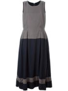 Comme Des Garçons Vintage Two-tone Pleated Dress, Women's, Size: 38, Grey