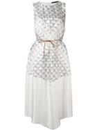 Fabiana Filippi - Printed Dress - Women - Silk/polyester/spandex/elastane - 40, White, Silk/polyester/spandex/elastane