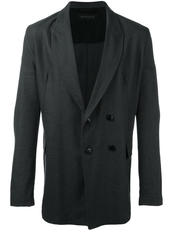 Ann Demeulemeester Grise Summer Albert Blazer, Men's, Size: Medium, Green, Cotton/linen/flax