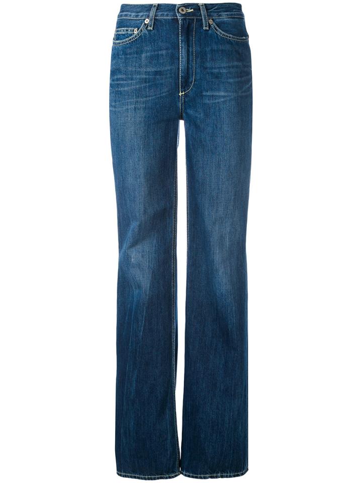 Dondup Rockstud Wide Leg Jeans - Blue