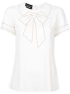 Boutique Moschino Bow-embroidered T-shirt - White
