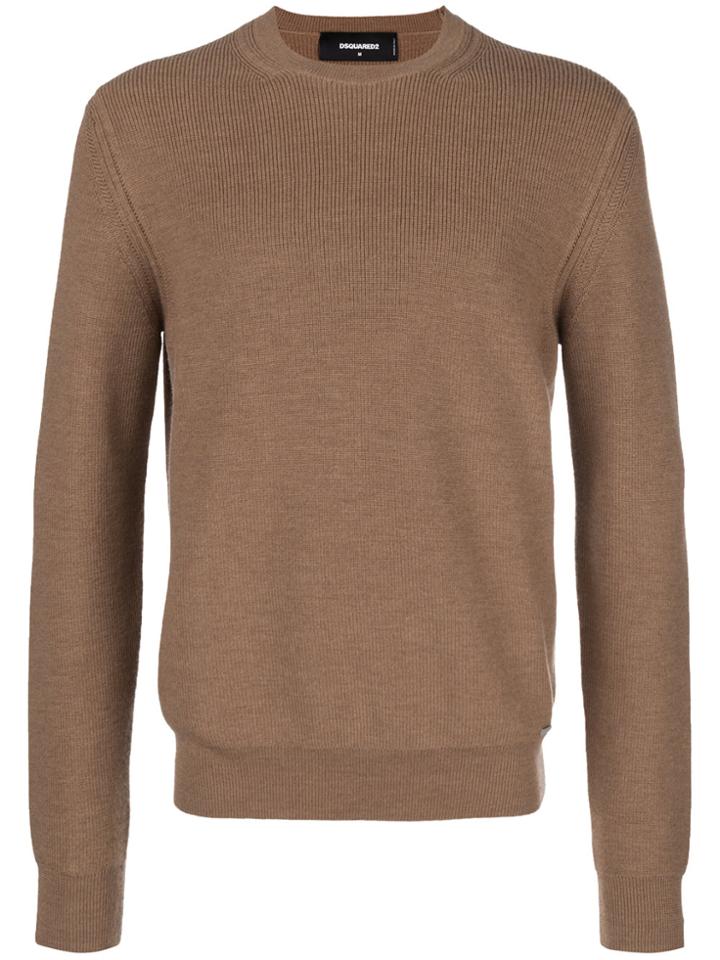 Dsquared2 Ribbed Sweater - Brown