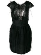 Valentino Pre-owned Textured Bodice Dress - Black