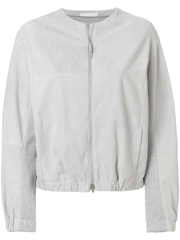 Fabiana Filippi Fitted Leather Jacket - Grey