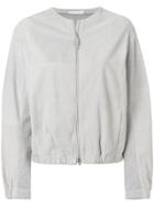 Fabiana Filippi Fitted Leather Jacket - Grey
