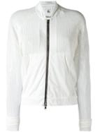 Lost & Found Rooms - Knitted Bomber Jacket - Women - Cotton/spandex/elastane - S, Women's, White, Cotton/spandex/elastane