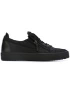 Giuseppe Zanotti Design Frankie Low-top Sneakers, Men's, Size: 44, Black, Leather/nylon/rubber