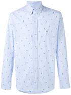 Etro - Striped Seahorse Print Shirt - Men - Cotton - 41, Blue, Cotton