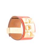 Hermès Pre-owned Collier De Chien Leather Bracelet - Red