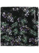 Blumarine Floral Print Sheer Scarf - Black