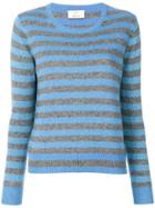 Allude Striped Glitter Sweater - Blue