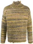 Covert Distressed Wool Sweater - Yellow