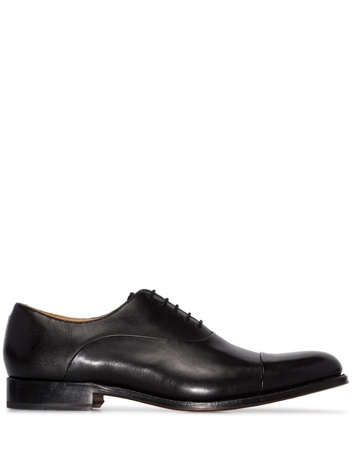 Grenson Bert Leather Derby Shoes - Black