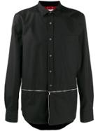 Alexander Mcqueen Zipped Hem Shirt - Black
