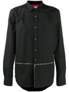 Alexander Mcqueen Zipped Hem Shirt - Black