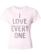 Cinq A Sept I Love Everyone T-shirt - Pink & Purple