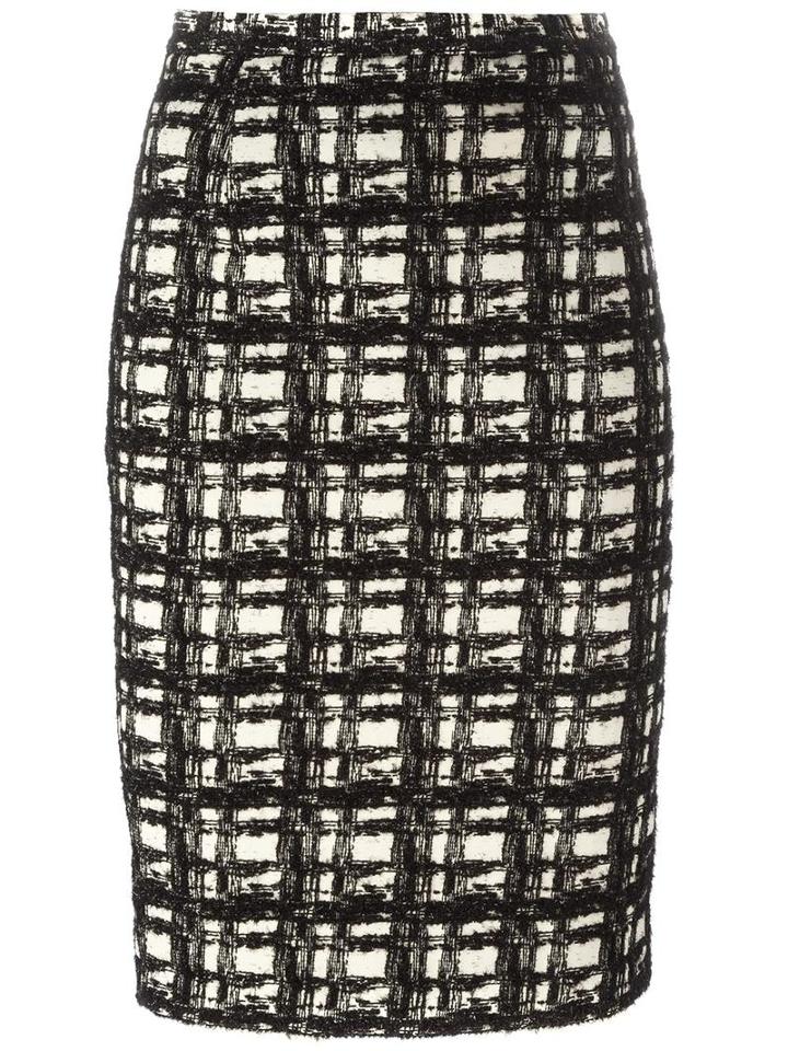Eggs Pencil Tweed Skirt, Women's, Size: 42, Black, Cotton/polyamide/polyester/acetate