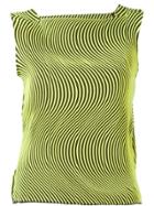 Issey Miyake Wave Pleat Sleeveless Top - Yellow & Orange