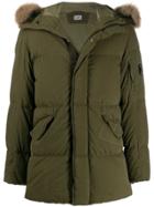 Cp Company Hooded Feather Down Jacket - Green