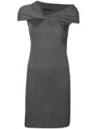 Helmut Lang Twist Rib Dress - Grey