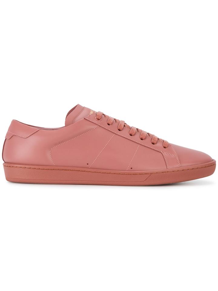 Saint Laurent Pink Leather Sl/01 Sneakers - Pink & Purple