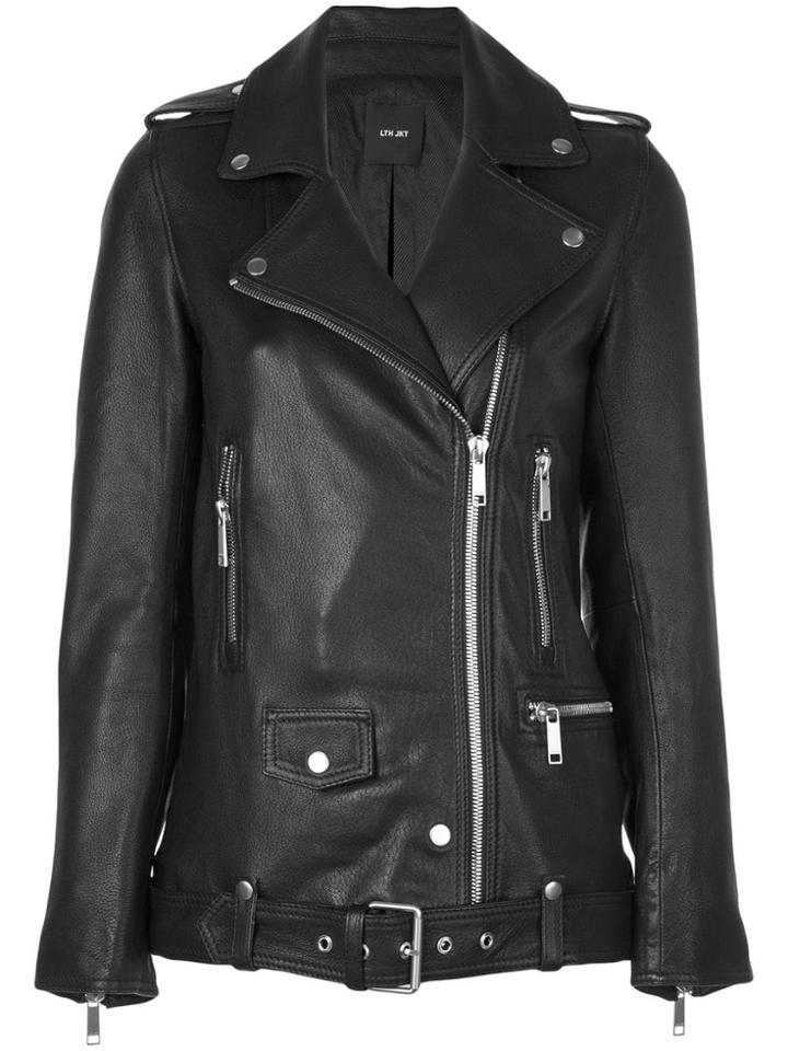 Lth Jkt Boyfriend Biker Jacket - Black