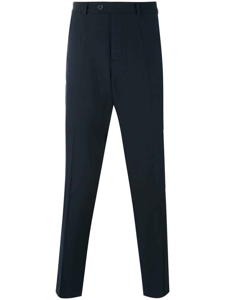 A.p.c. - Slim Fit Trousers - Men - Cotton/viscose - Xl, Blue, Cotton/viscose