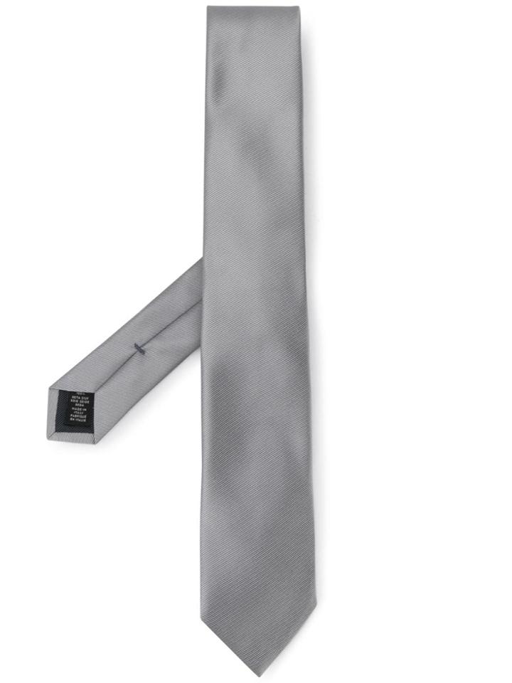 Ermenegildo Zegna Striped Patterned Tie - Grey
