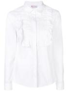 Red Valentino - Ruffled Rim Shirt - Women - Cotton/polyamide/spandex/elastane - 42, White, Cotton/polyamide/spandex/elastane