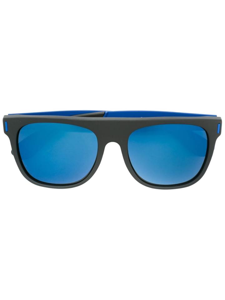Retrosuperfuture Large 'flat Top Squadra' Sunglasses - Black