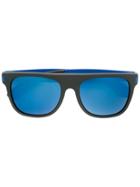 Retrosuperfuture Large 'flat Top Squadra' Sunglasses - Black