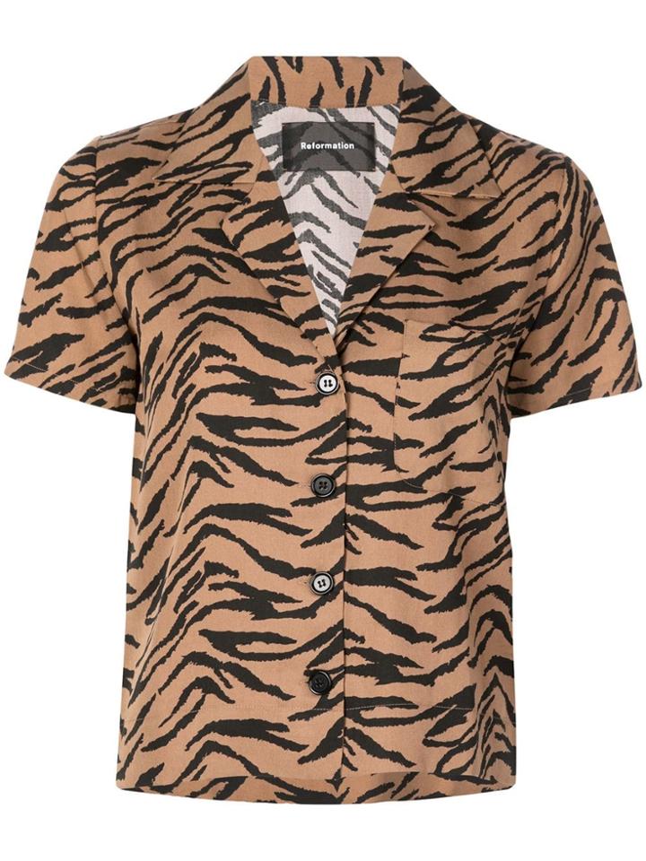 Reformation Shortsleeved Shirt - Brown