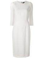 Dolce & Gabbana Fitted Midi Dress - White