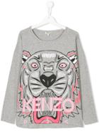 Kenzo Kids Printed Tiger T-shirt - Grey
